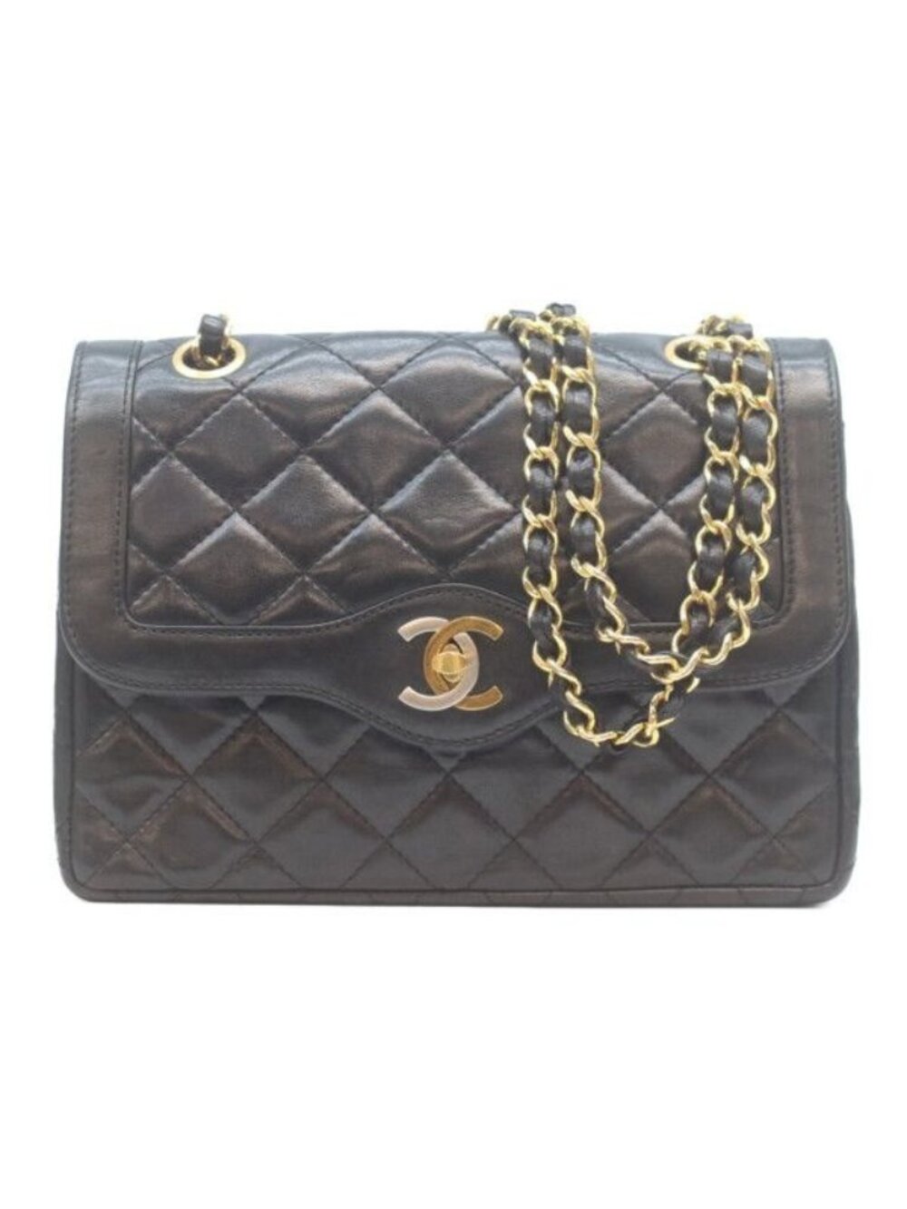 Chanel Black Lambskin Double Flap Bag Limited Edition Mini Quilted 22